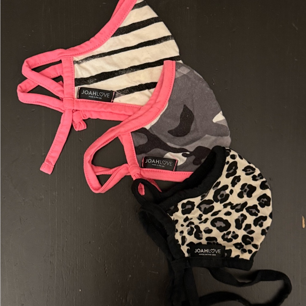 Joah Love Kids Face Mask Set - Pink, Black, Gray